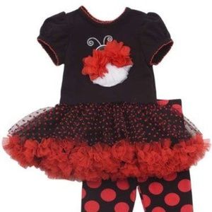Rare Editions Matching Sets - Rare Editions Baby Ladybug Tutu Dress Legging Set Rare Editions Matching Sets - Rare Editions Baby Ladybug Tutu Dress Legging Set